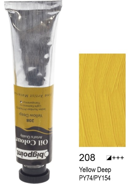 Fine Artist's Yağlı Boya 45 ml Yellow Deep 208