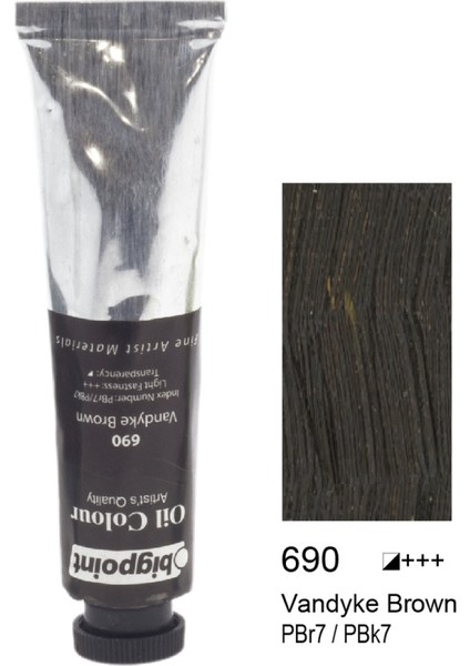 Fine Artist's Yağlı Boya 45 ml Vandyke Brown 690