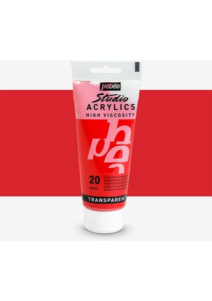 Akrilik Boya Studio 100ML Quinacridone Scarlet 20