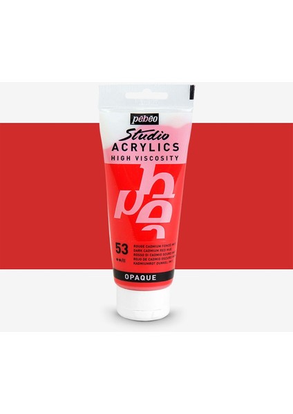 Akrilik Boya Studio 100ML Dark Cadmium Red 53