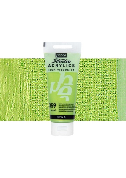 Akrilik Boya Studio 100ML Iridescent Green Yellow (Dyna) 359