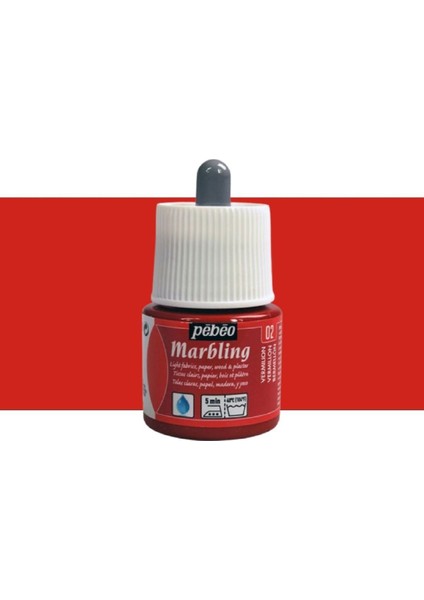 Marbling Ebru Boyası 45ML Vermilion 02