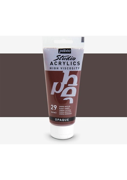 Akrilik Boya Studio 100ML Burnt Umber 29