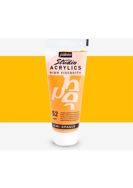 Akrilik Boya Studio 100ML Dark Cadmium Yellow 52