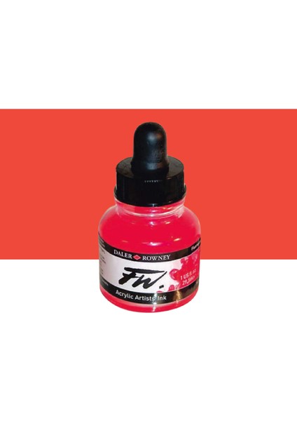 Fw Acrylic Artist Ink 29.5ml Fluorescent Red 544