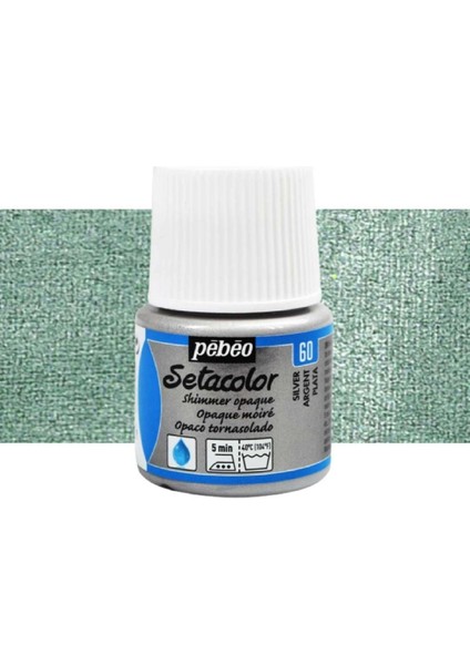 Setacolor Shimmer Opaque Kumaş Boyası (Metalik) 45ML Silver 60