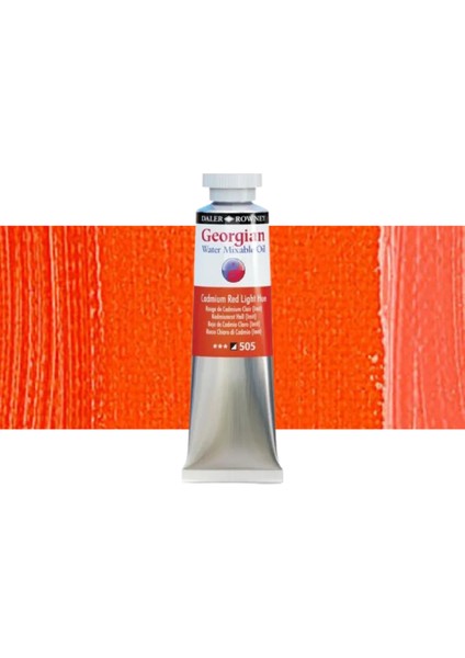 Georgian Water Mixable Oil Su Bazlı Yağlı Boya 37ML 505 Cadmium Red Light Hue