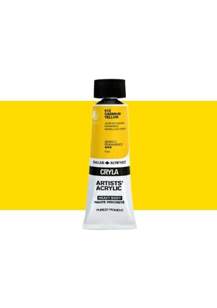 Cryla Heavy Body Artists' Akrilik Boya 75ML N:612 Cadmium Yellow