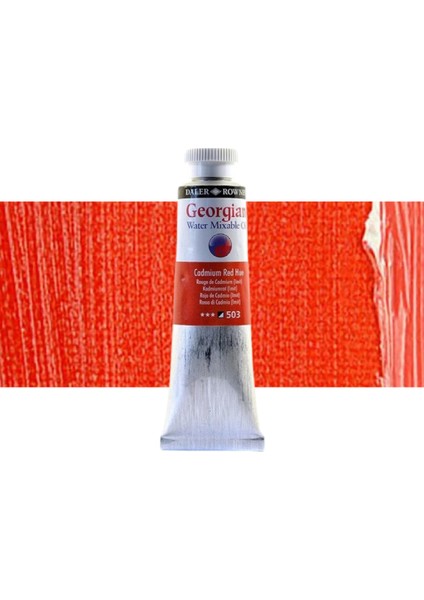 Georgian Water Mixable Oil Su Bazlı Yağlı Boya 37ML 503 Cadmium Red Hue