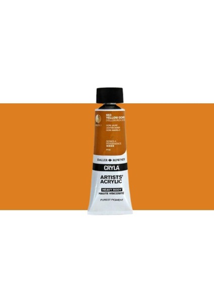 Cryla Heavy Body Artists' Akrilik Boya 75ML N:663 Yellow Ochre (Yellow Iron Oxide)