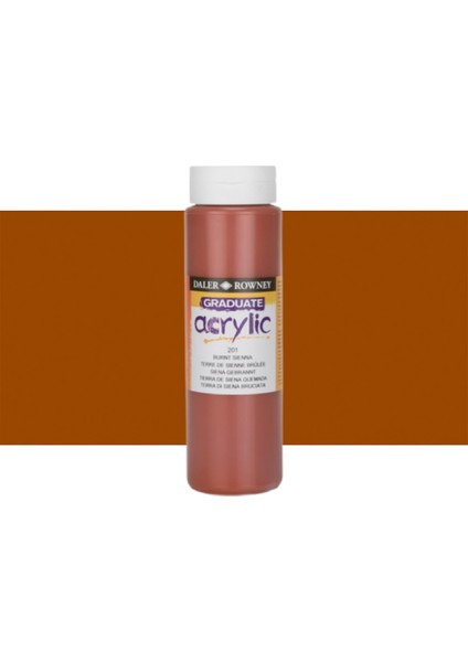 Graduate Akrilik Boya 500ML N:201 Burnt Sienna