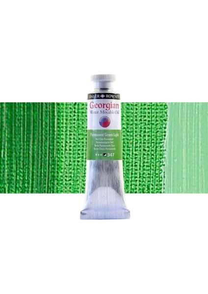 Georgian Water Mixable Oil Su Bazlı Yağlı Boya 37ML 347 Permanent Green Light
