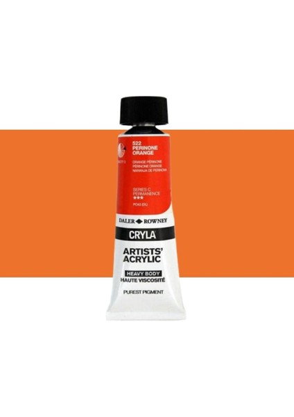 Cryla Heavy Body Artists' Akrilik Boya 75ML N:522 Perinone Orange