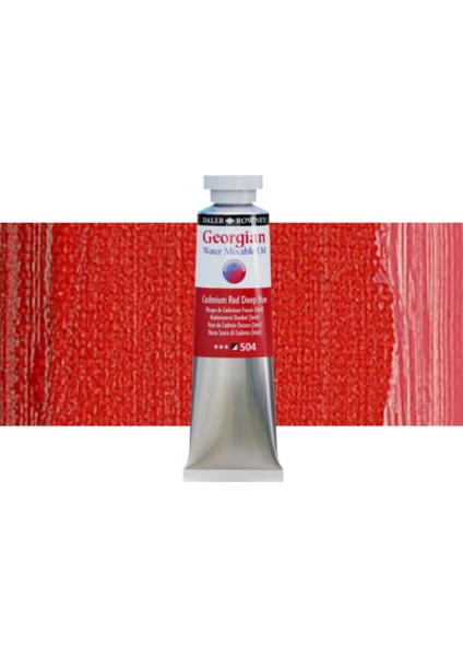 Georgian Water Mixable Oil Su Bazlı Yağlı Boya 37ML 504 Cadmium Red Deep Hue