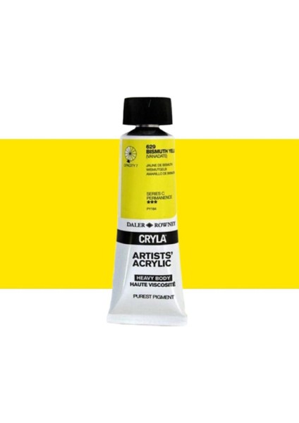 Cryla Heavy Body Artists' Akrilik Boya 75ML N:629 Bismuth Yellow