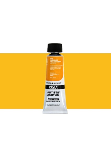 Cryla Heavy Body Artists' Akrilik Boya 75ML N:613 Cadmium Yellow Deep