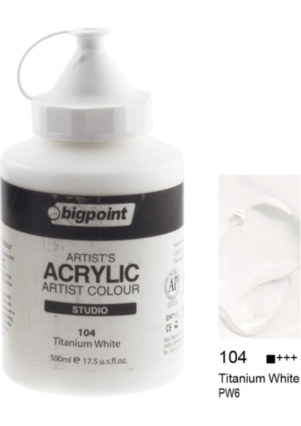 Artist's Studio Akrilik Boya Heavy Body 500ML Titanium White 104