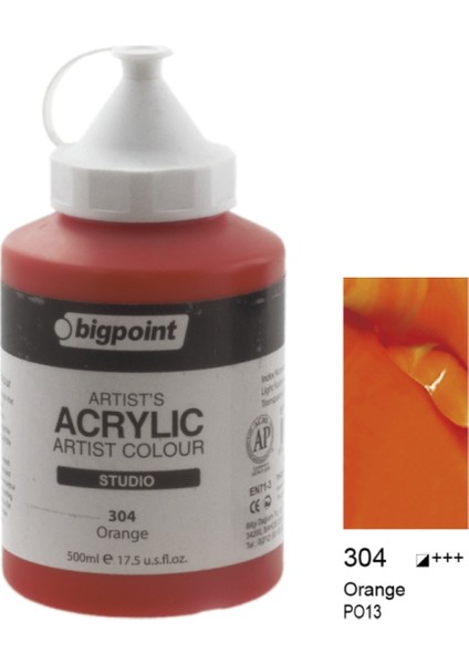 Artist's Studio Akrilik Boya Heavy Body 500ML Orange 304
