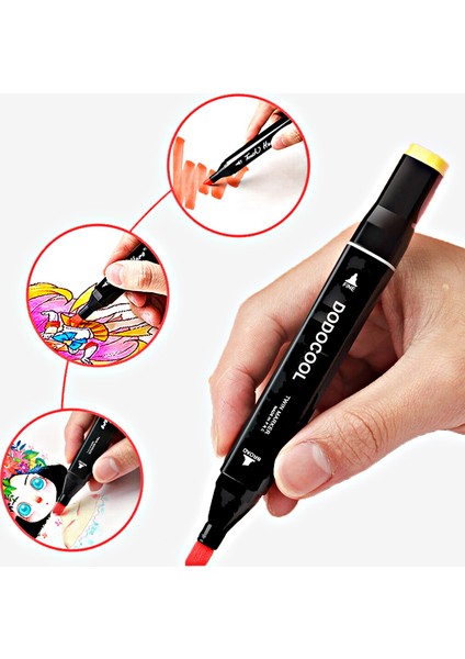 48’li Çift Uçlu Touch Marker Art Tasarım Kalem Seti Ithal Ürün