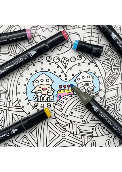 48’li Çift Uçlu Touch Marker Art Tasarım Kalem Seti Ithal Ürün