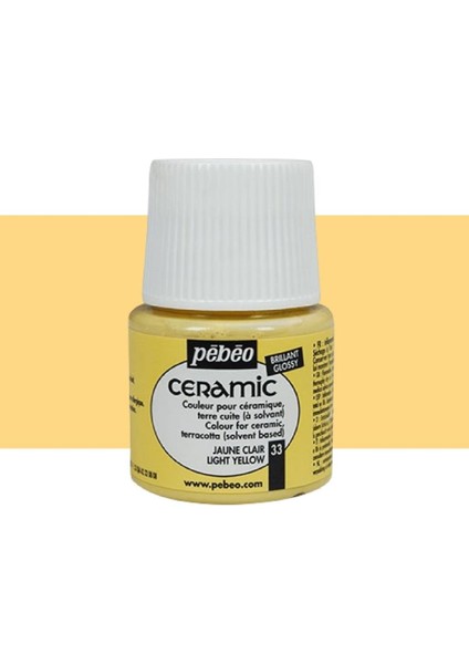 Seramik Boyası 45ML Light Yellow 33