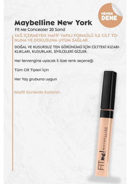 Maybelline New York Fit Me Concealer 20 Sand