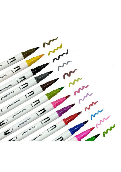 Çift Taraflı Brushpen 60’lı Marker Kalem Seti Bullet Jurnal Mandala Eskiz Boyama Seti