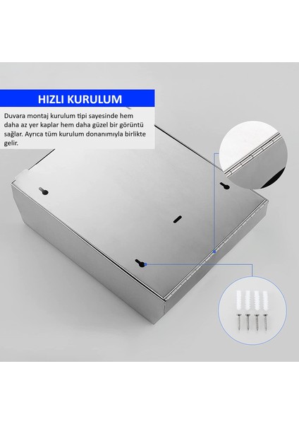 Paslanmaz 400'lü Z-Katlama Kağıt Havlu Dispenseri