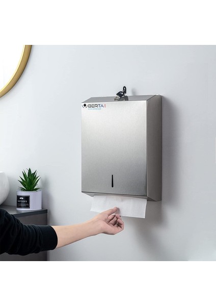 Paslanmaz 400'lü Z-Katlama Kağıt Havlu Dispenseri