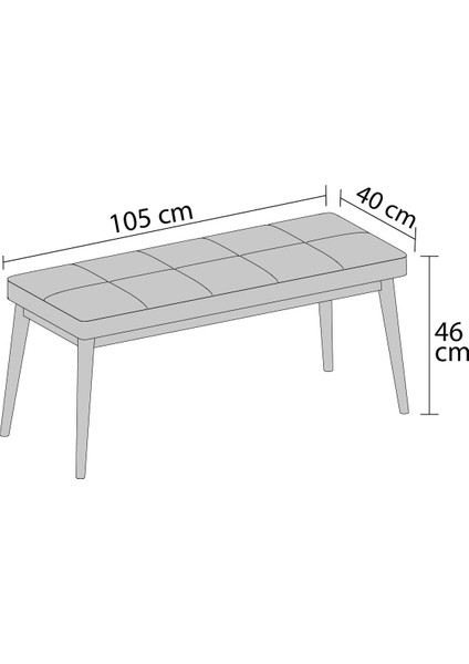Kapıönü Puf & Bench (Ceviz Ayak)