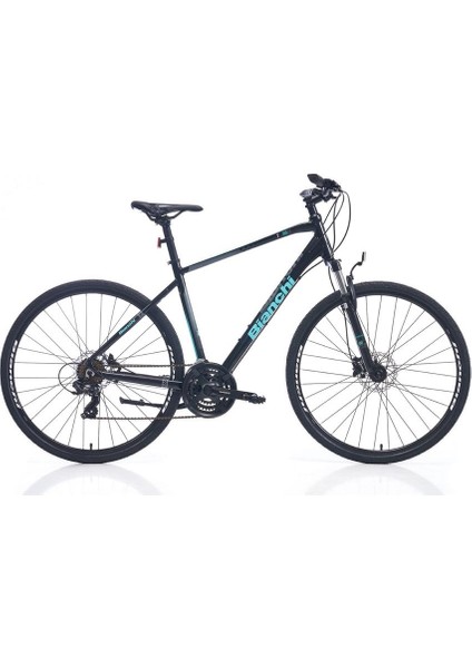 Bıanchı T0018FS-D Erkek Şehir Bisikleti 510H Hd 28 Jant 21 Vites Siyah Celeste YS728