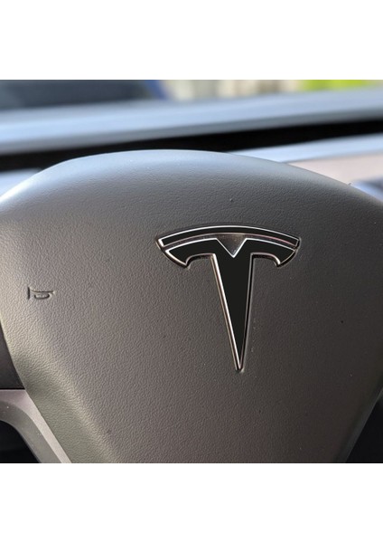 Tesla Model 3 Özel Kesim Logo Seti - Direksiyon Ön Arka Jantlar ve Sensörler Için 9'lu Tesla Logo Sticker Seri indirimleri