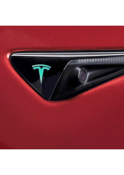Tesla Model 3 Özel Kesim Logo Seti - Direksiyon Ön Arka Jantlar ve Sensörler Için 9'lu Tesla Logo Sticker Seri modelleri