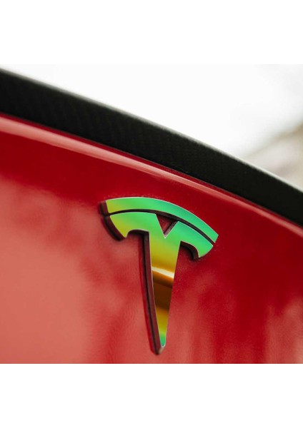 Tesla Model 3 Özel Kesim Logo Seti - Direksiyon Ön Arka Jantlar ve Sensörler Için 9'lu Tesla Logo Sticker Seri modelleri