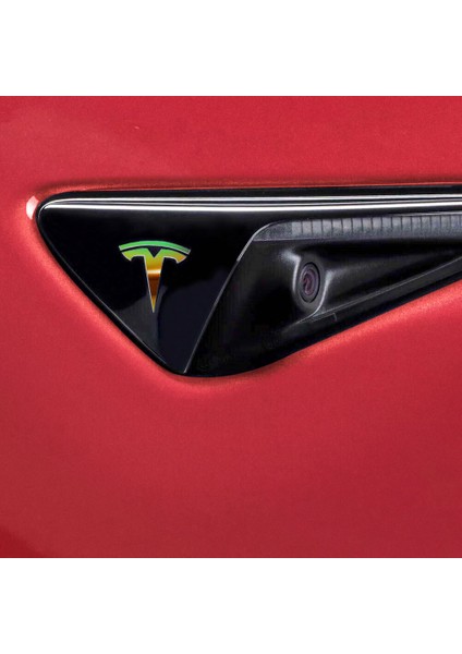 Tesla Model 3 Özel Kesim Logo Seti - Direksiyon Ön Arka Jantlar ve Sensörler Için 9'lu Tesla Logo Sticker Seri fırsatları