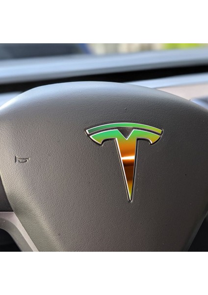 Tesla Model 3 Özel Kesim Logo Seti - Direksiyon Ön Arka Jantlar ve Sensörler Için 9'lu Tesla Logo Sticker Seri indirimleri