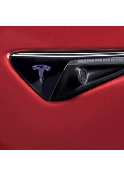 Tesla Model 3 Özel Kesim Logo Seti - Direksiyon Ön Arka Jantlar ve Sensörler Için 9'lu Tesla Logo Sticker Seri modelleri