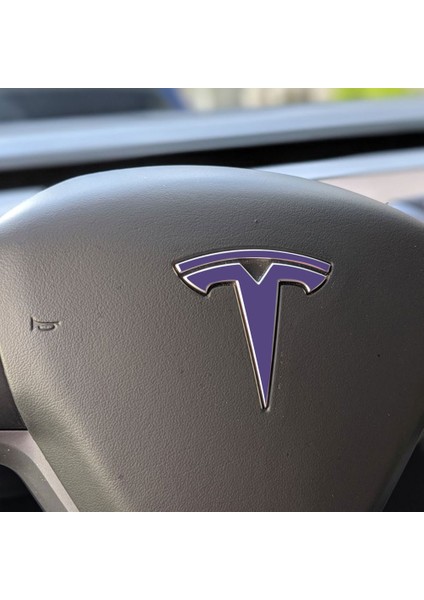 Tesla Model 3 Özel Kesim Logo Seti - Direksiyon Ön Arka Jantlar ve Sensörler Için 9'lu Tesla Logo Sticker Seri indirimleri