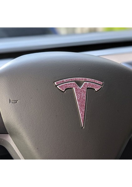 Tesla Model 3 Özel Kesim Logo Seti - Direksiyon Ön Arka Jantlar ve Sensörler Için 9'lu Tesla Logo Sticker Seri indirimleri
