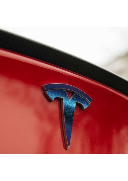 Tesla Model 3 Özel Kesim Logo Seti - Direksiyon Ön Arka Jantlar ve Sensörler Için 9'lu Tesla Logo Sticker Seri modelleri