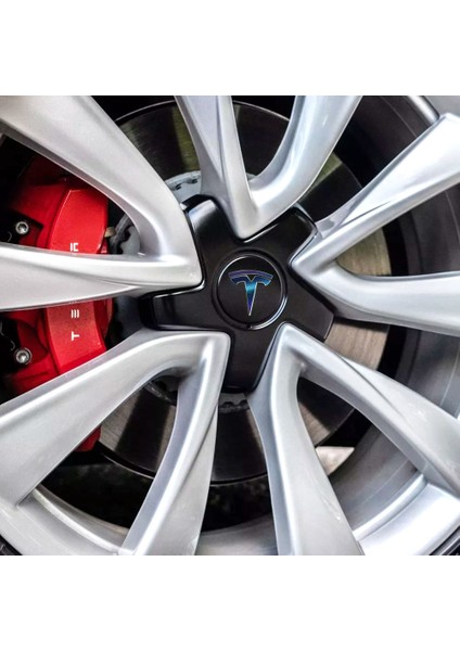 Tesla Model 3 Özel Kesim Logo Seti - Direksiyon Ön Arka Jantlar ve Sensörler Için 9'lu Tesla Logo Sticker Seri indirimleri