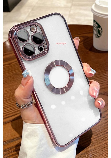 Iphone 14 Pro Max Kılıf Uyumlu Köşeleri Renkli Şeffaf Kamera Korumalı Silikon Luxury Kapak