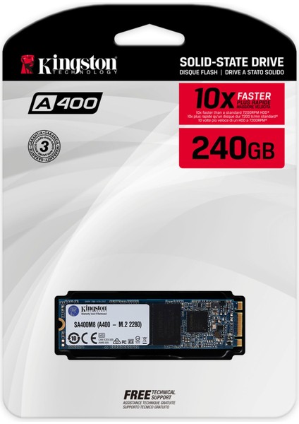 A400 SSDnow 240GB 500MB-350MB M.2 Sata SSD