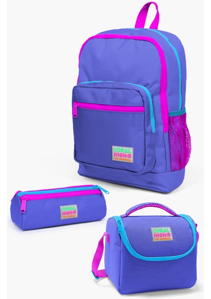 Kids Lavanta 3'lü Okul Çanta Seti 600 gr Ergonomik Tasarım 14.4 Litre Kapasite