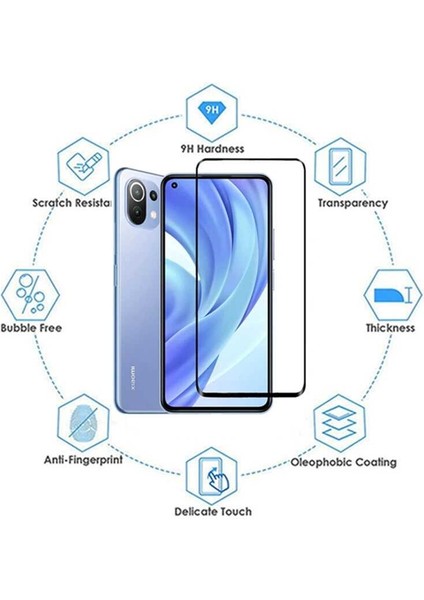 Xiaomi Mi 11 Lite Ekran Koruyucu Kırılmaya Dayanıklı Cam Koruyucu (Muzy-5d)