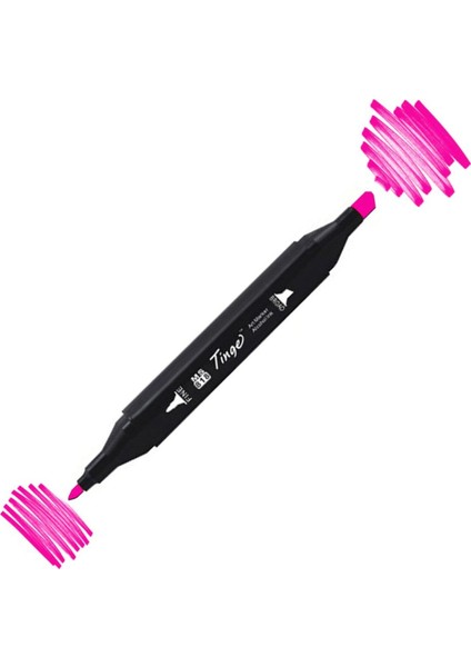 Twin Çift Uçlu Marker Kalemi F125 Fluorescent Rose