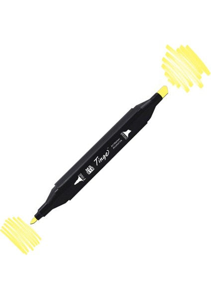 Twin Çift Uçlu Marker Kalemi Y37 Pastel Yellow