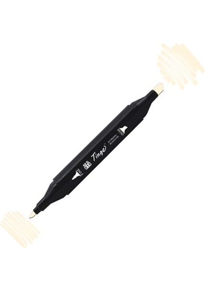 Twin Çift Uçlu Marker Kalemi BR109 Pearl White