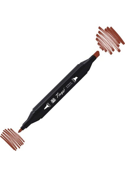 Twin Çift Uçlu Marker Kalemi BR94 Brick Brown