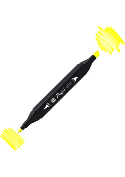 Twin Çift Uçlu Marker Kalemi F123 Fluorescent Yellow
